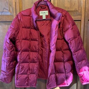 Eddie Bauer Women's Burgundy Puffer Jacket